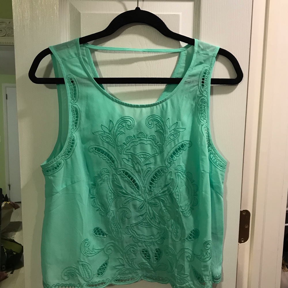 Lush Mint Floral Tank